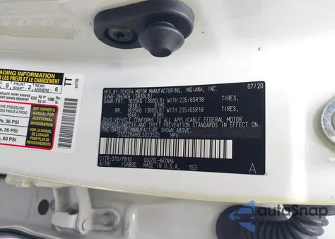 2020 Toyota Highlander Le из США, поврежденный, VIN 5TDZZRAH6LS023502